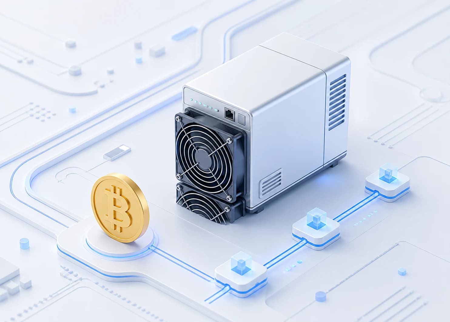 Equipamento especializado para mineração de criptomoedas