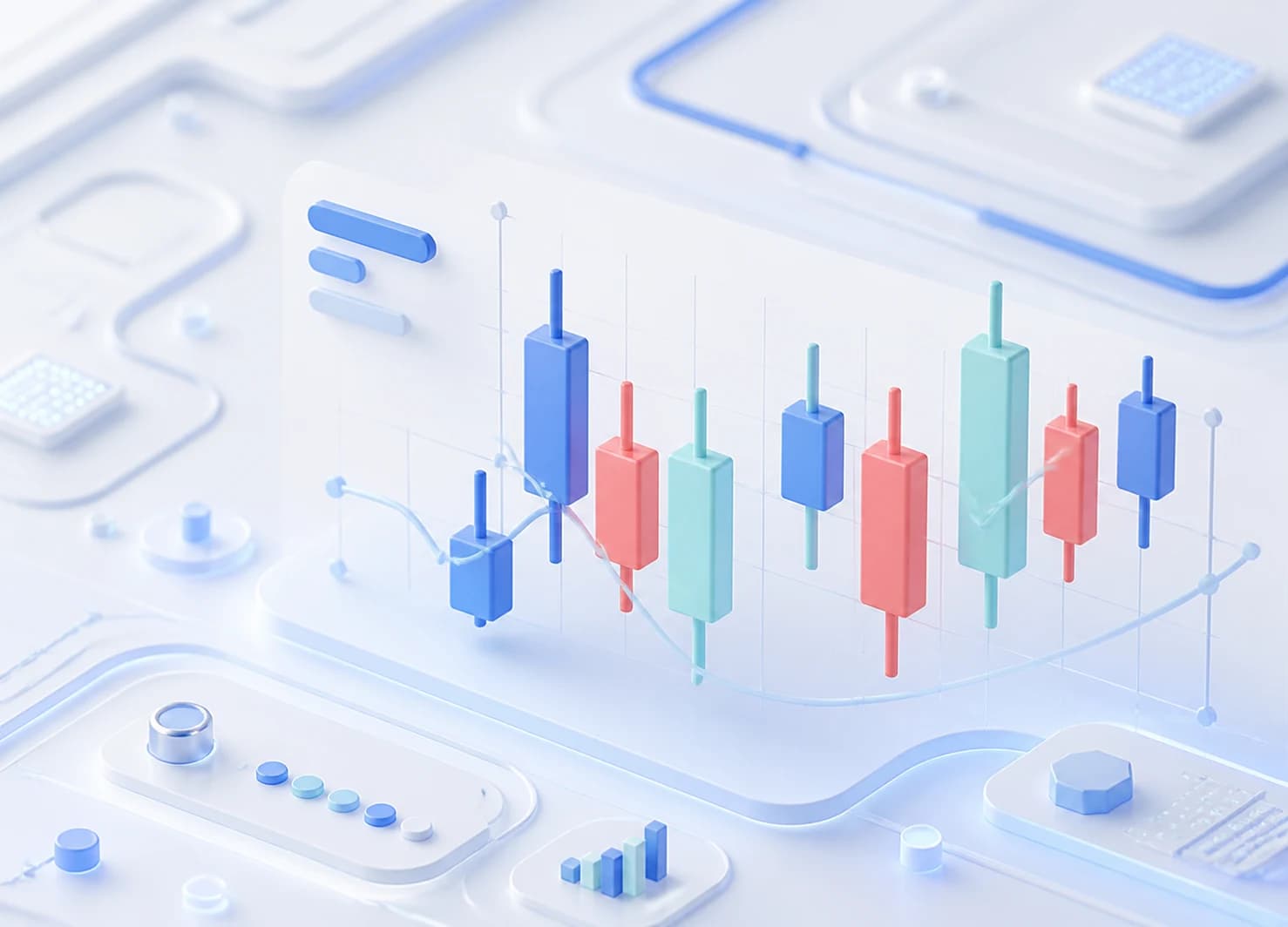 Ilustração de trading de criptomoedas