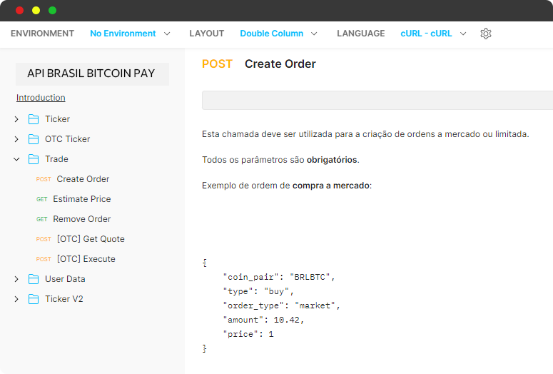 브라질 Bitcoin API 화면 그림